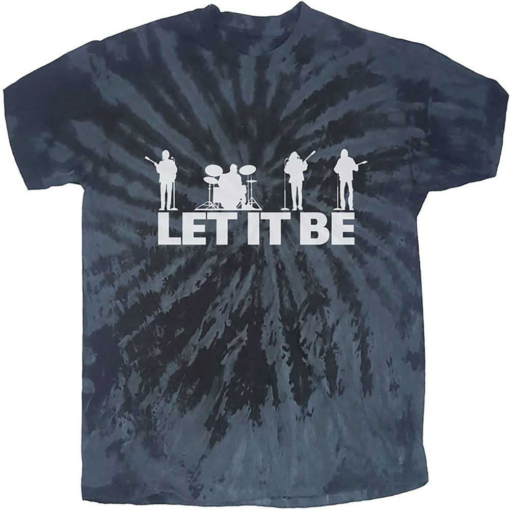 Beatles Let It Be Silhouette (Dip-Dye) Tie Dye T-shirt Front