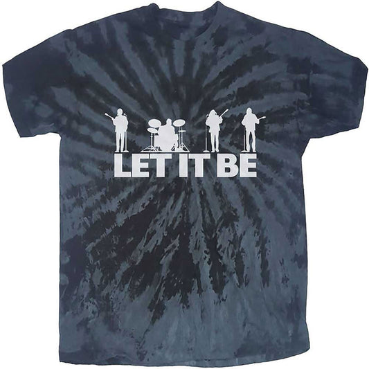 Beatles Let It Be Silhouette (Dip-Dye) Tie Dye T-shirt Front