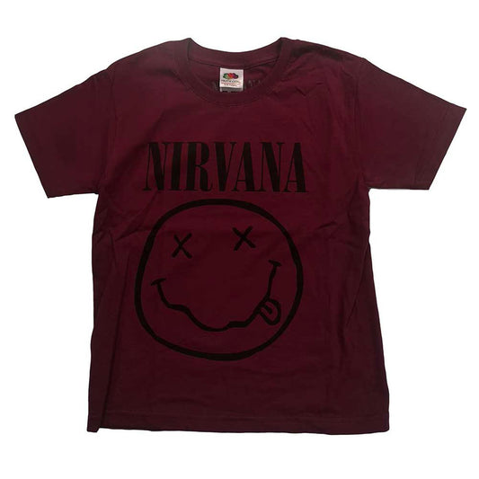 Nirvana Grey Smiley Kids T-Shirt Childrens T-shirt Front