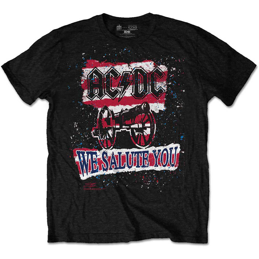 AC/DC We Salute You Stripe Slim Fit T-shirt Front