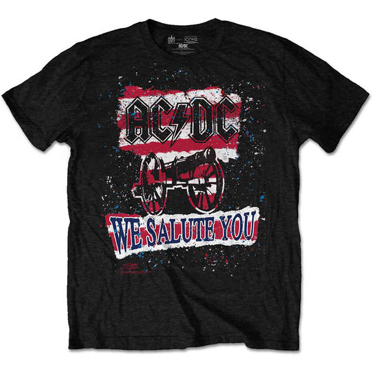 AC/DC We Salute You Stripe Slim Fit T-shirt Front