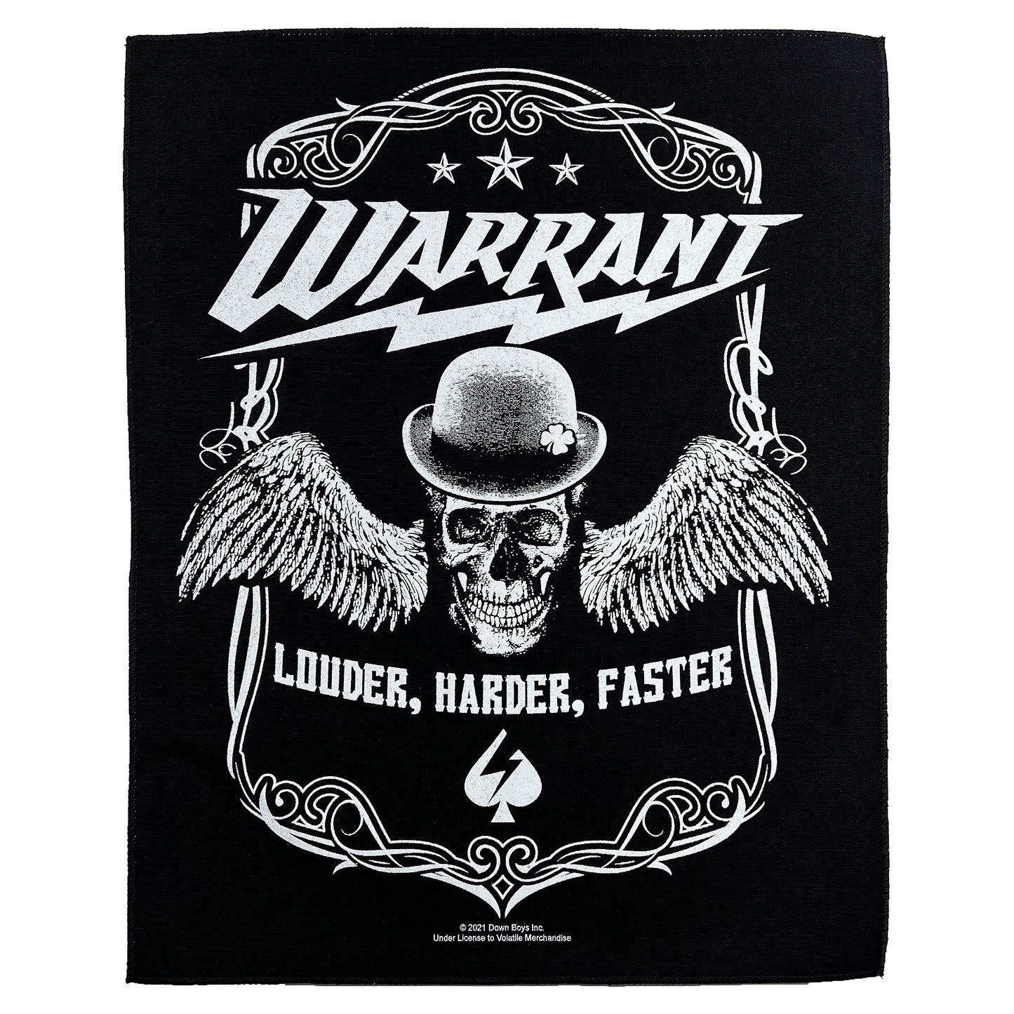 Warrant Louder Harder Faster Back Patch Front