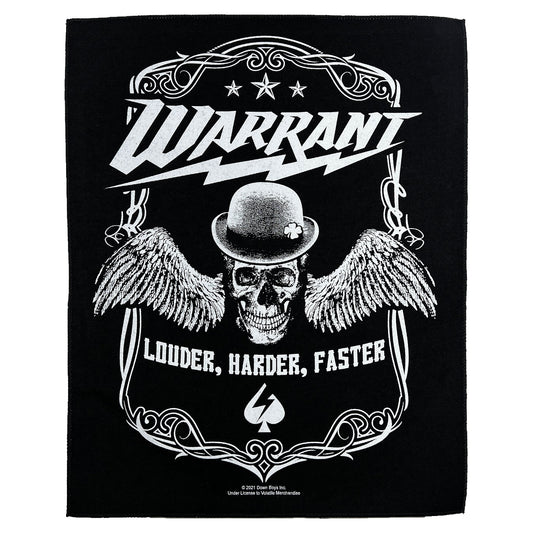 Warrant Louder Harder Faster Back Patch Front