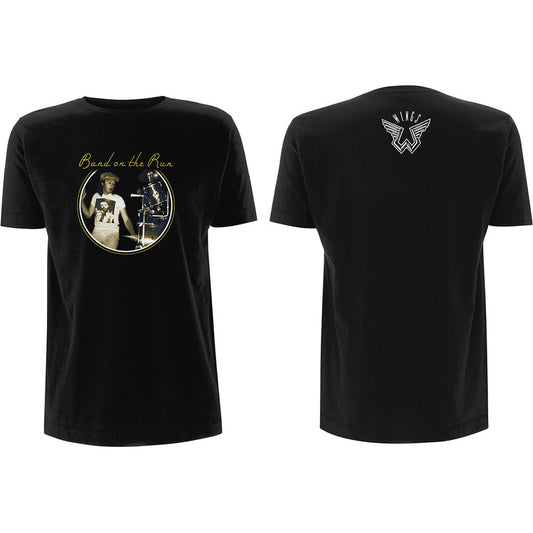 Paul Mccartney Wings Band on the Run (Back Print) Slim Fit T-shirt Front