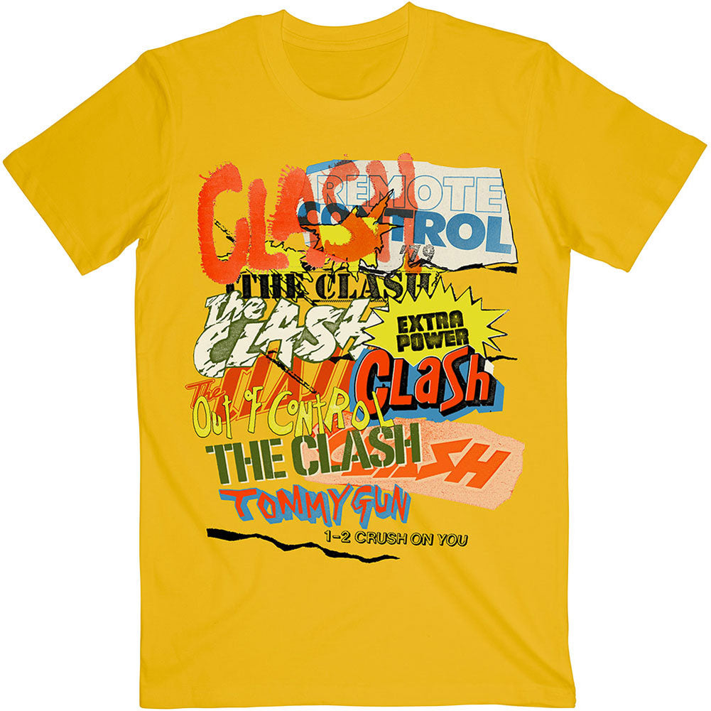 Clash Singles Collage Text Slim Fit T-shirt Front