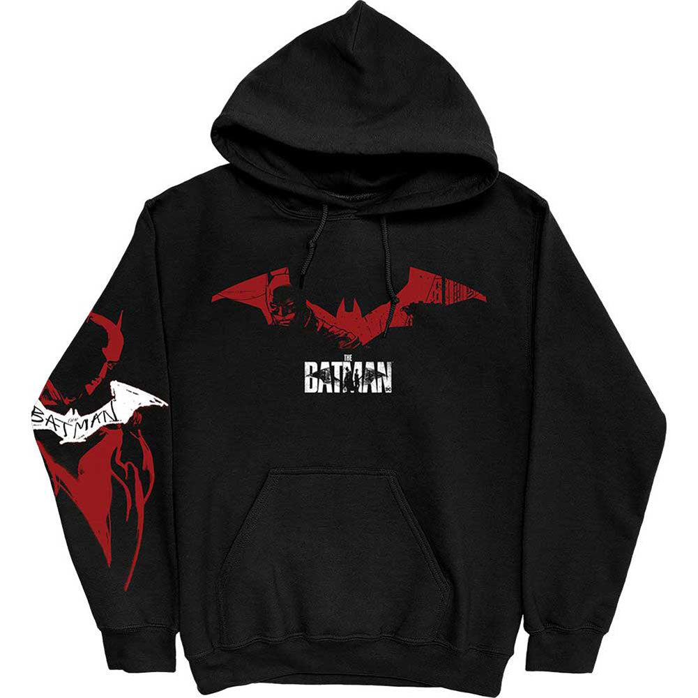 The Batman Logo Sketch Hooded Sweatshirt Front