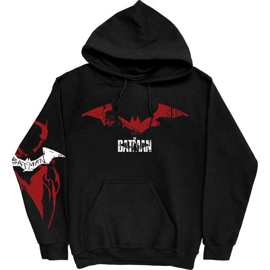 The Batman Logo Sketch Hooded Sweatshirt Front