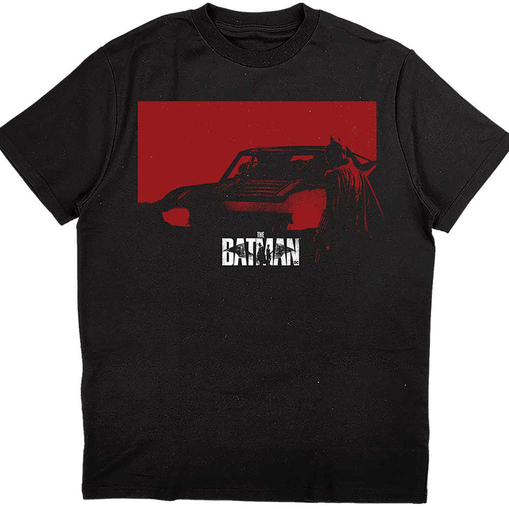 The Batman Red Car Slim Fit T-shirt Front