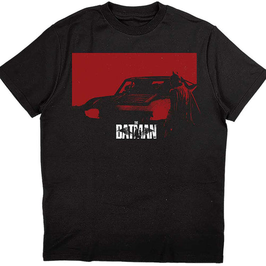 The Batman Red Car Slim Fit T-shirt Front