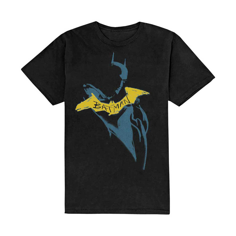 The Batman Yellow Sketch Slim Fit T-shirt Front