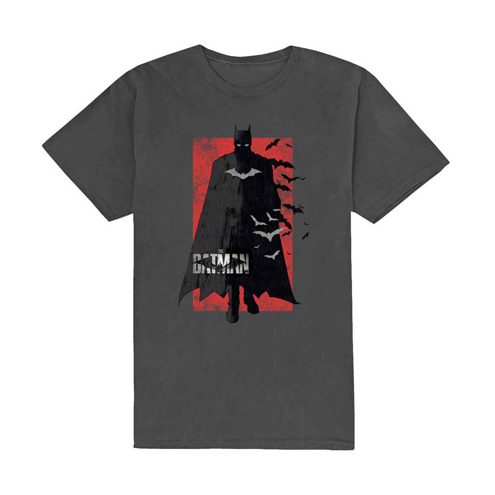 The Batman Distressed Logo Slim Fit T-shirt Front