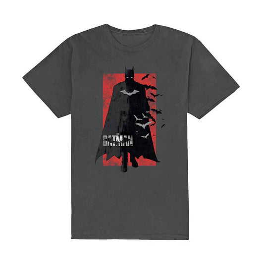 The Batman Distressed Logo Slim Fit T-shirt Front