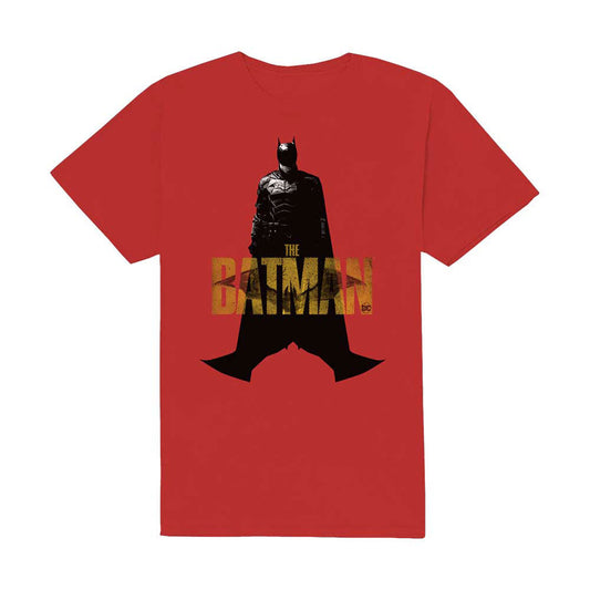 The Batman Yellow Text Slim Fit T-shirt Front