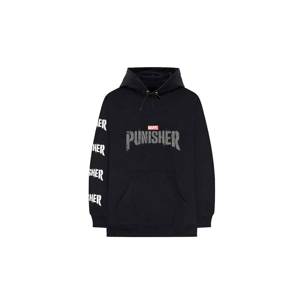 Punisher Stamp (Back & Sleeve Print) Hooded Sweatshirt Front
