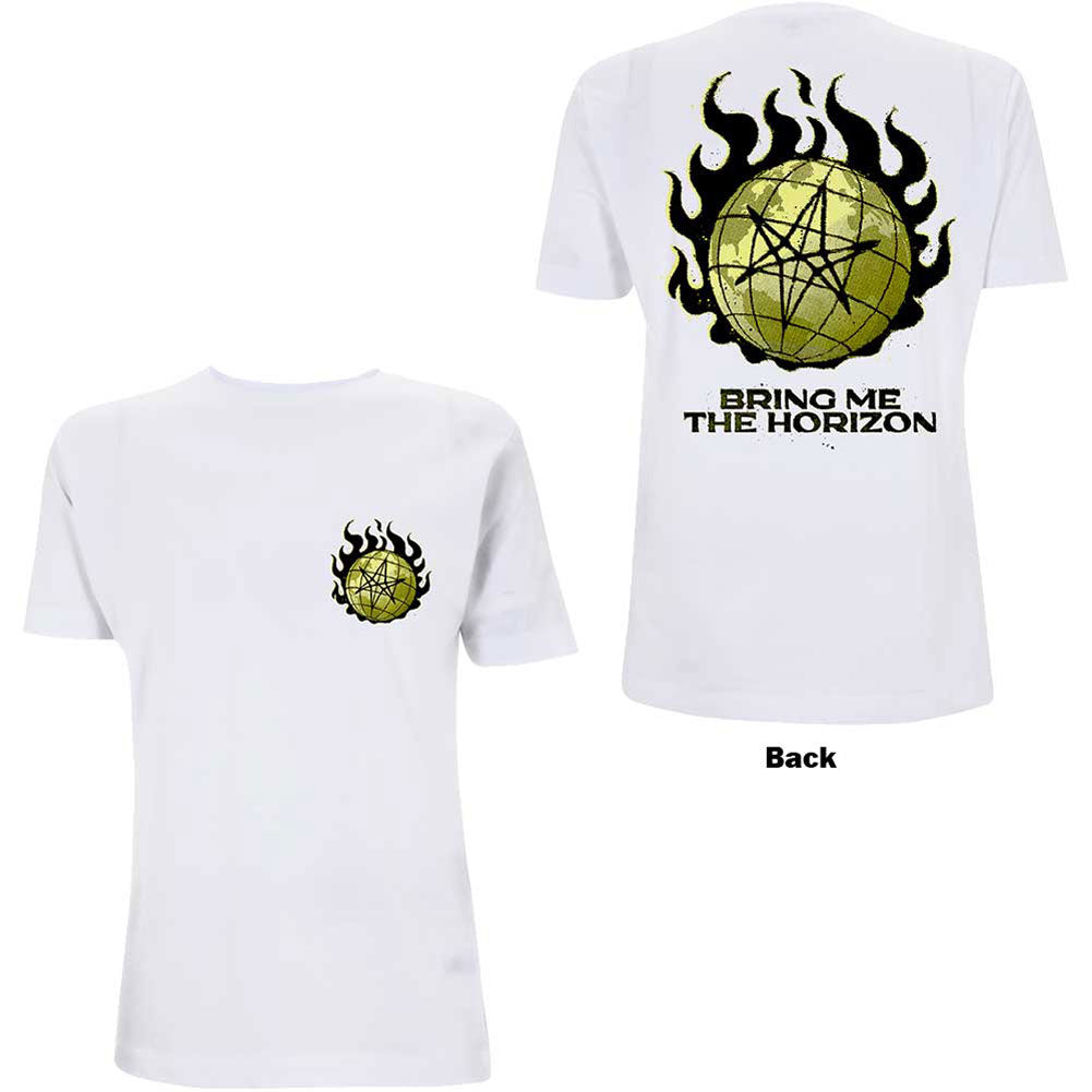 Bring Me The Horizon Globe (Back Print) Slim Fit T-shirt Front