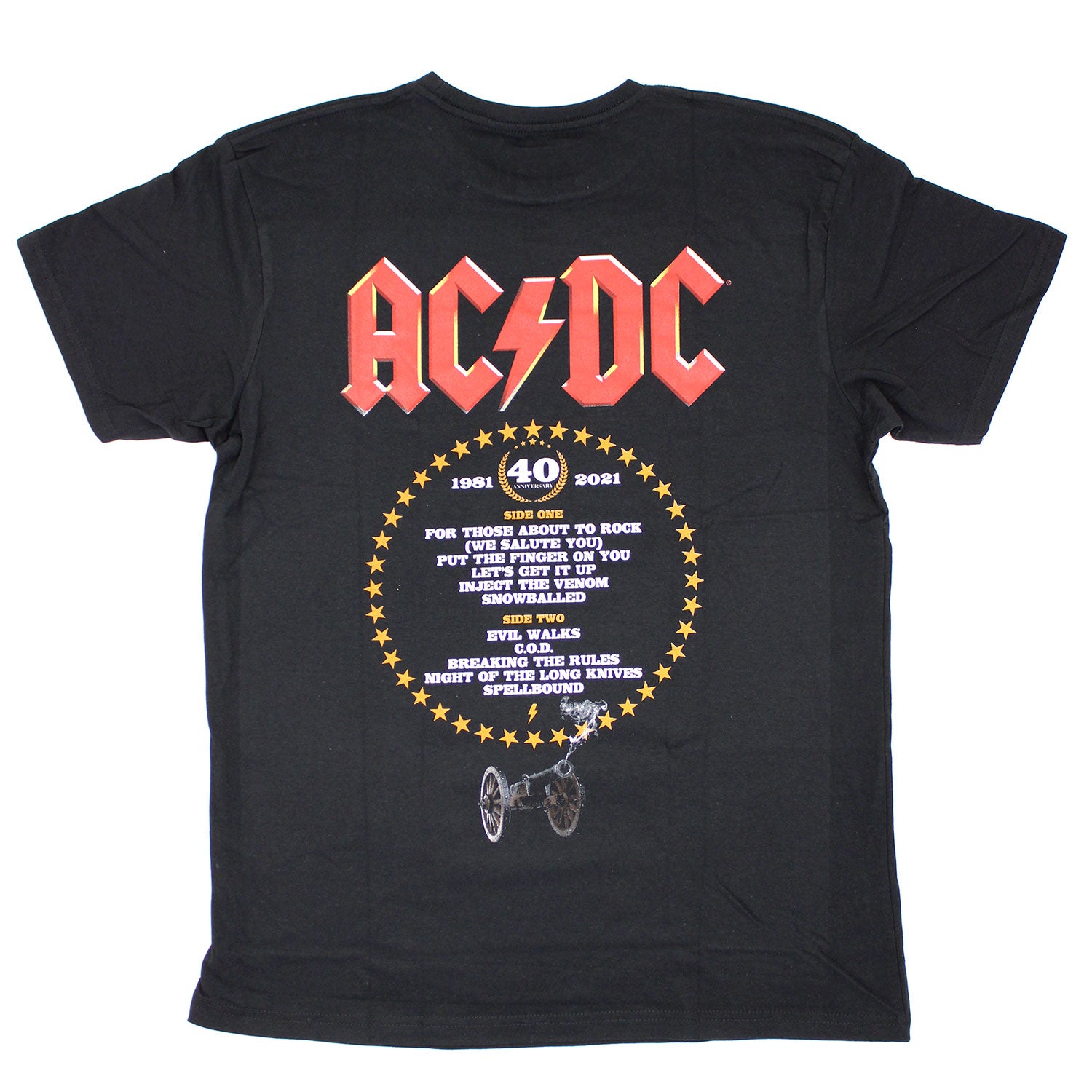 AC/DC FTATR 40th Flaming (Back Print) Slim Fit T-shirt Back