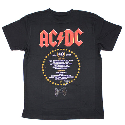 AC/DC FTATR 40th Flaming (Back Print) Slim Fit T-shirt Back