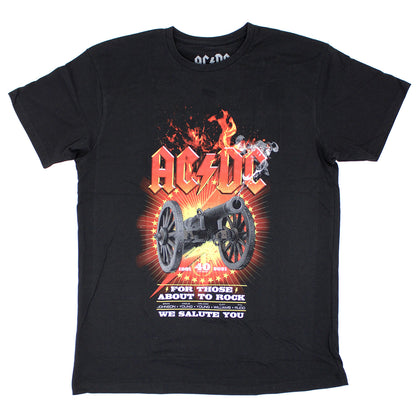AC/DC FTATR 40th Flaming (Back Print) Slim Fit T-shirt Front