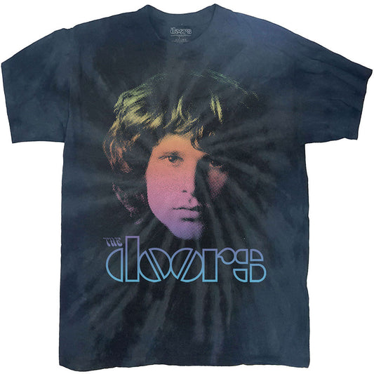 Doors Jim Halftone Gradient (Dip-Dye) Tie Dye T-shirt Front