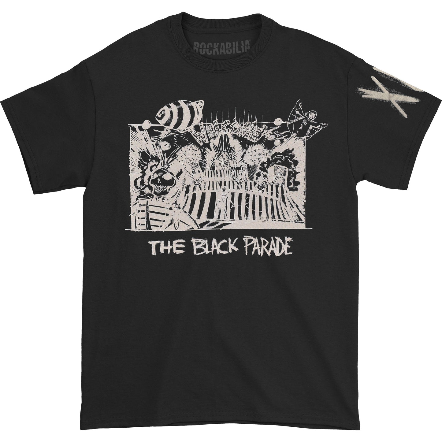 My Chemical Romance XV Marching Frame (Back Print) Slim Fit T-shirt Front