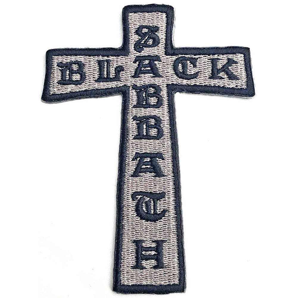 Black Sabbath Cross Embroidered Patch Front