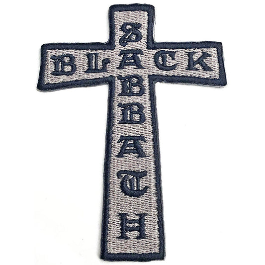 Black Sabbath Cross Embroidered Patch Front