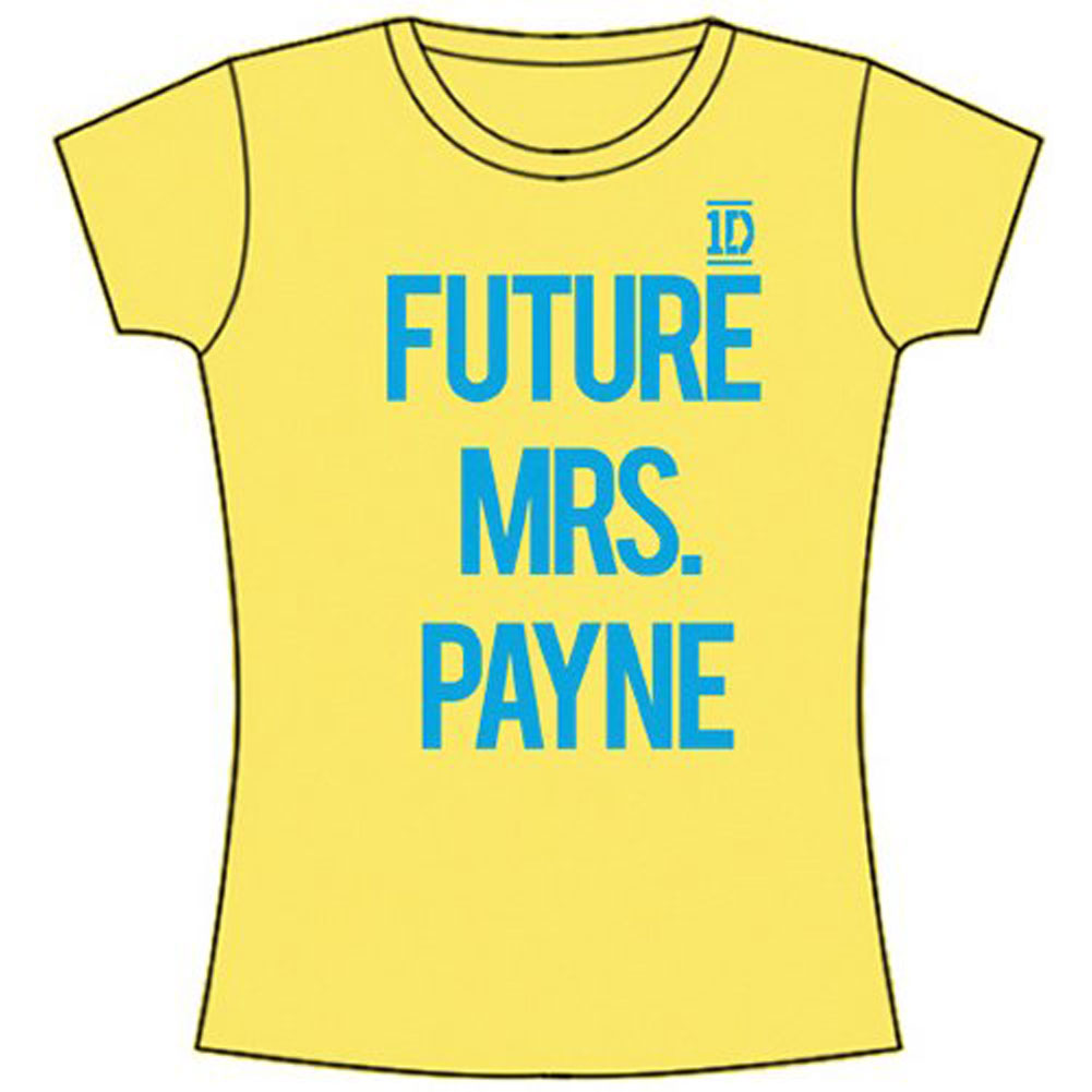 One Direction Future Mrs Payne (Skinny Fit) Ladies T-Shirt Junior Top Front