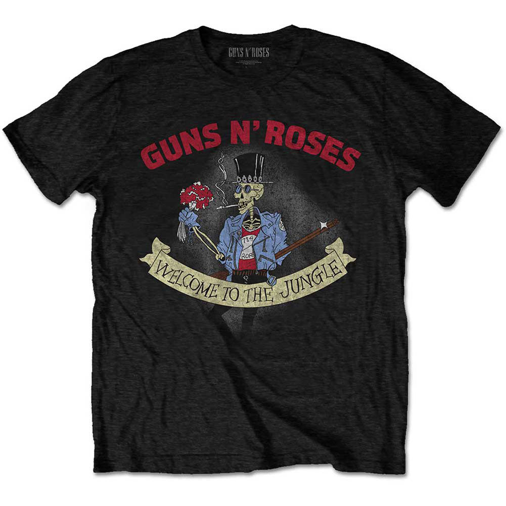Guns N Roses Skeleton Vintage Slim Fit T-shirt Front