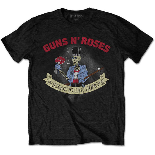 Guns N Roses Skeleton Vintage Slim Fit T-shirt Front