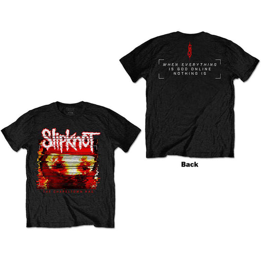 Slipknot Chapeltown Rag Glitch (Back Print) Slim Fit T-shirt Front
