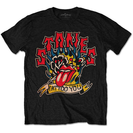 Rolling Stones Tattoo You Blue Flames Slim Fit T-shirt Front