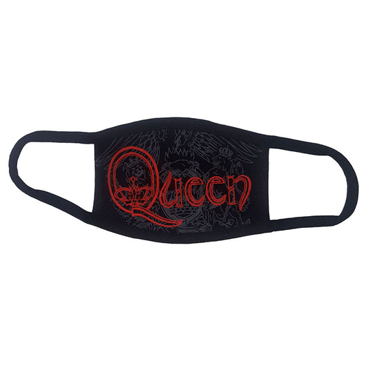 Queen Red Retro Logo Face Mask Front