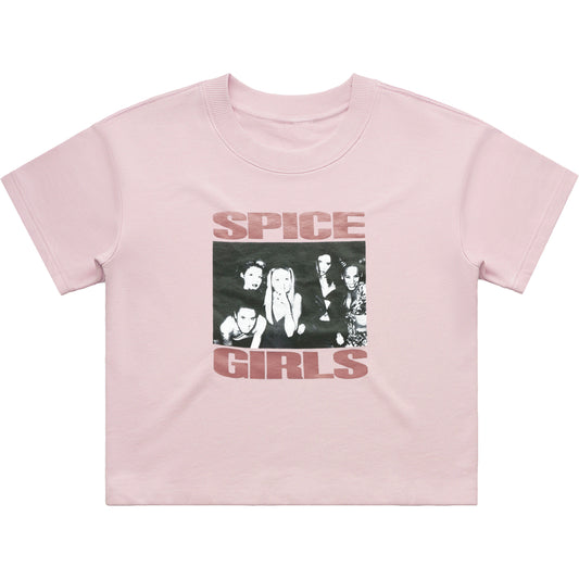 B&W Photo Pink Crop Juniors Tee Junior Top