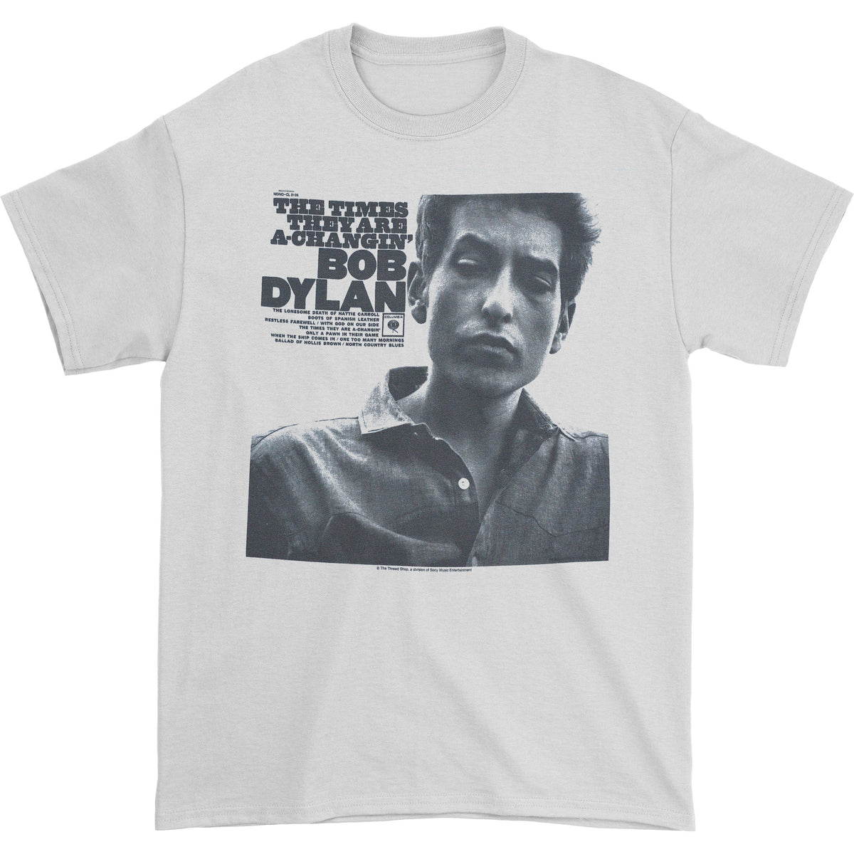 Bob Dylan Times They Are A-Changin' Slim Fit T-shirt Front