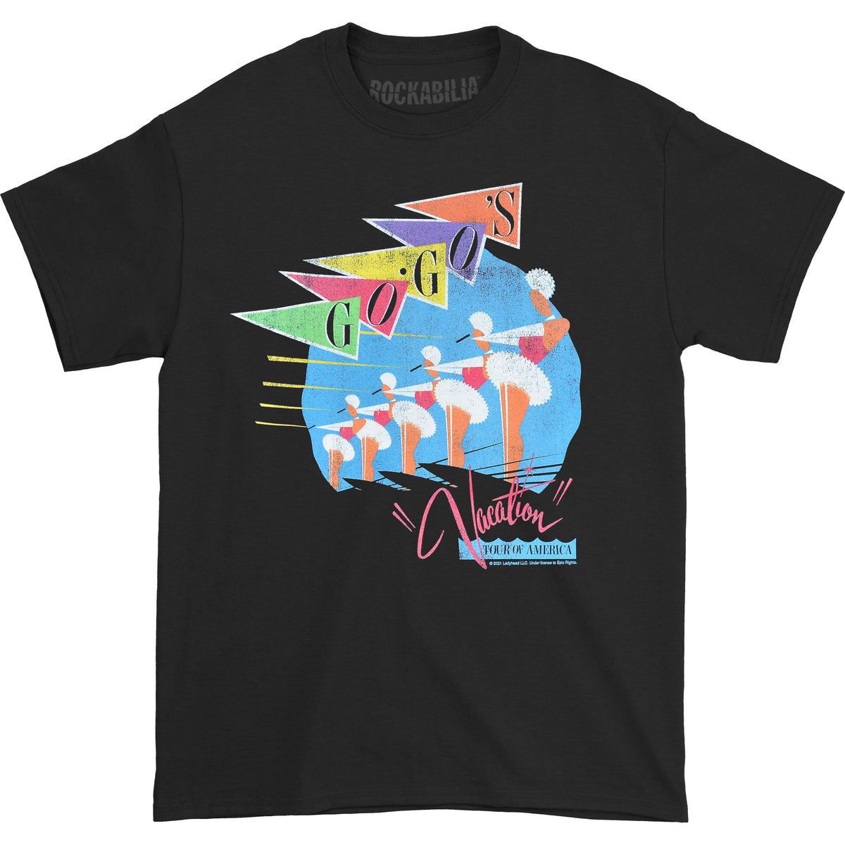 Go Gos Vacation Skiers Slim Fit T-shirt Front