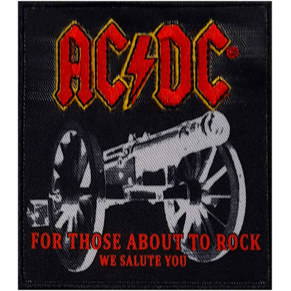 AC/DC Cannon Woven Logo Woven Patch Front