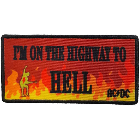 AC/DC Highway To Hell Flames Embroidered Patch Front