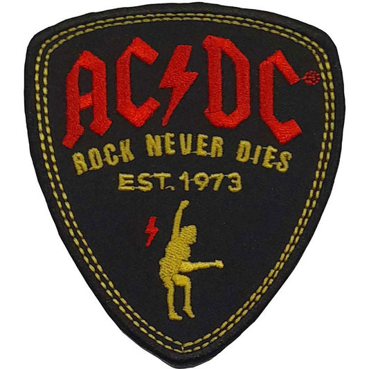 AC/DC Plectrum Embroidered Patch Front