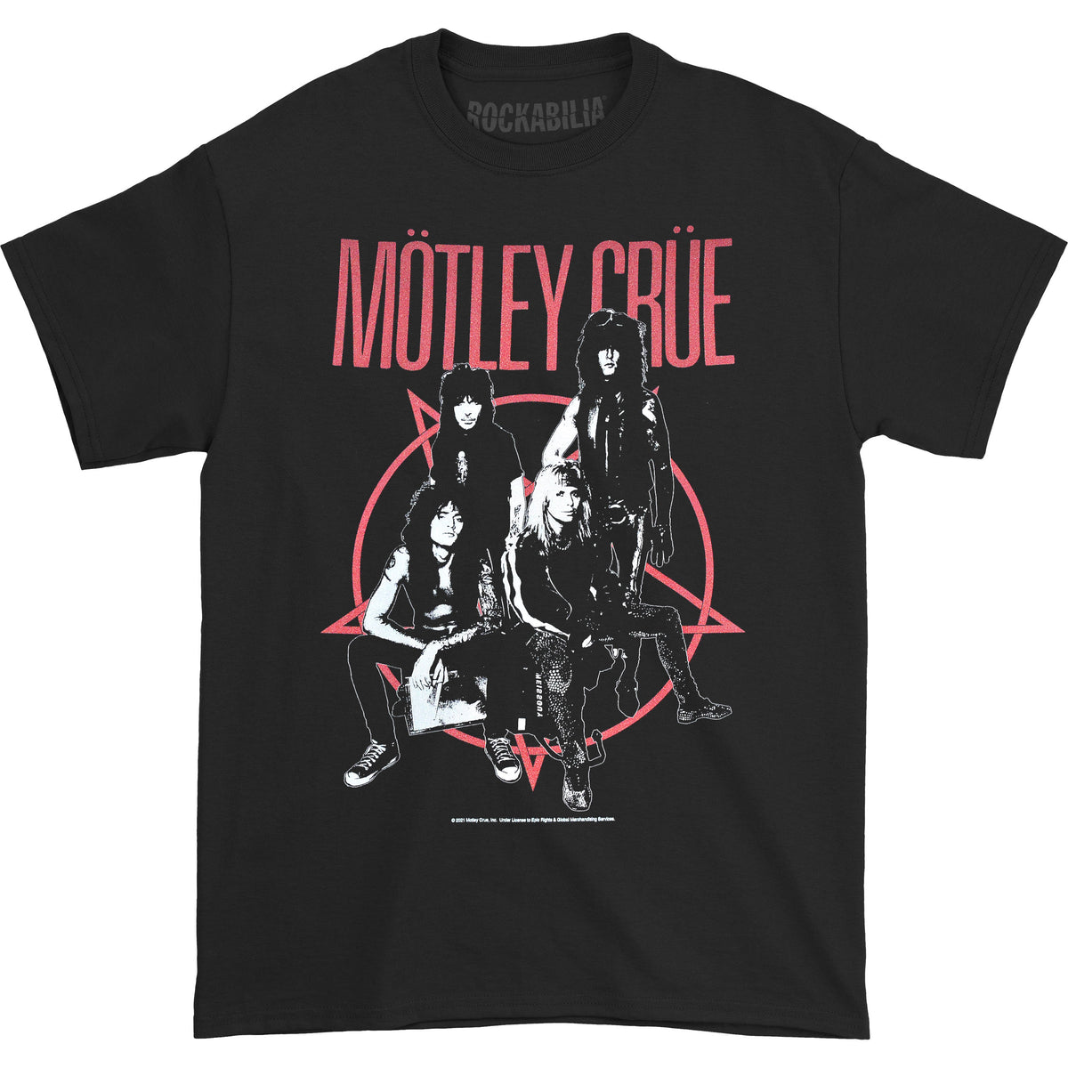 Motley Crue Group Slim Fit T-shirt Front