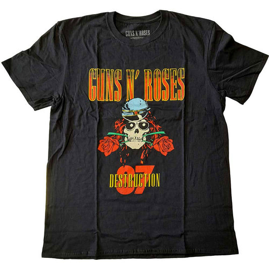 Guns N Roses UK Tour '87 (Back Print) Slim Fit T-shirt Front