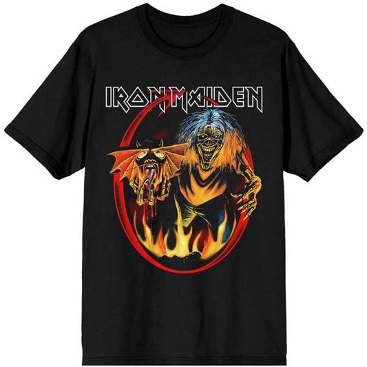 Iron Maiden Number of the Beast Devil Tail Slim Fit T-shirt Front