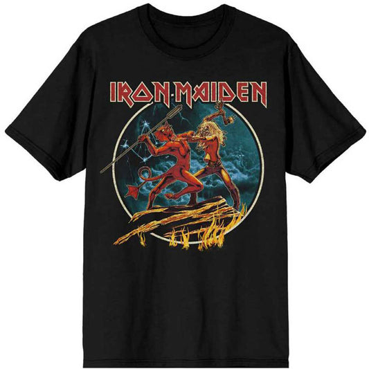 Iron Maiden Number of the Beast Run To The Hills Circular Slim Fit T-shirt Front