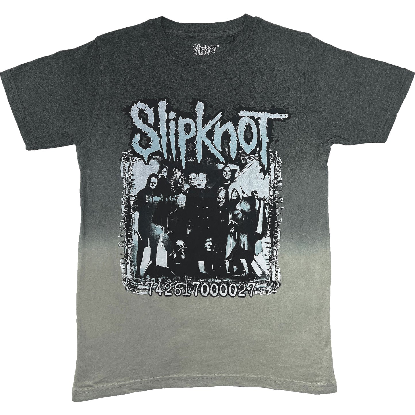 Slipknot Barcode Photo (Back Print & Dip-Dye) Tie Dye T-shirt Front
