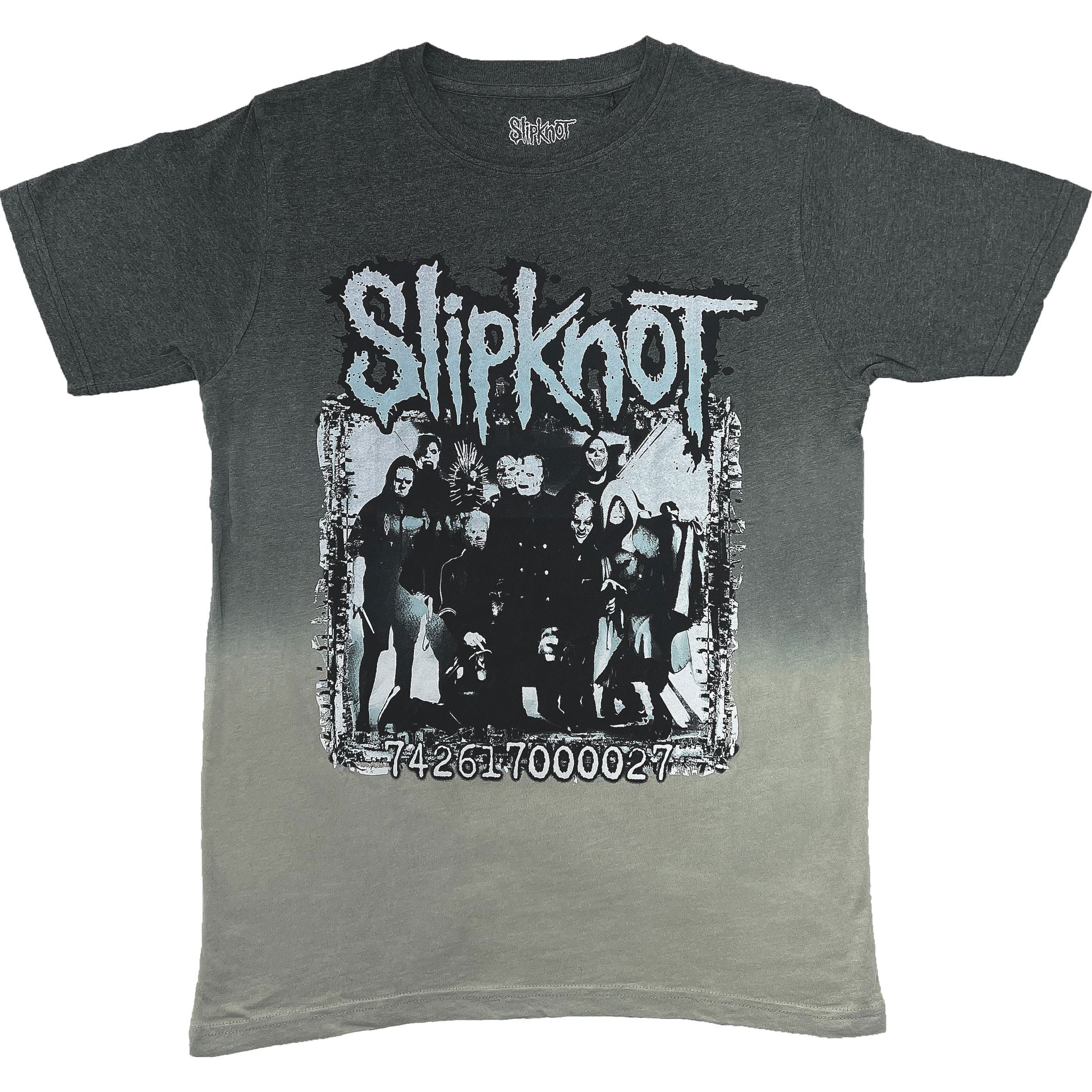 Slipknot Barcode Photo (Back Print & Dip-Dye) Tie Dye T-shirt Front