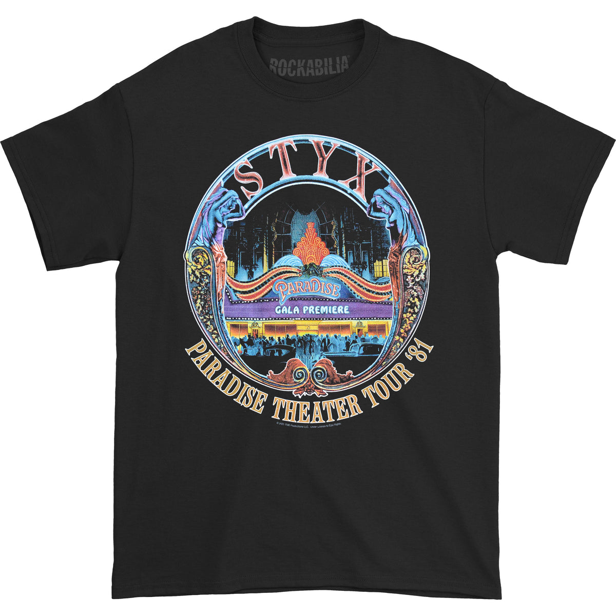 Styx Paradise Theater Tour Slim Fit T-shirt Front