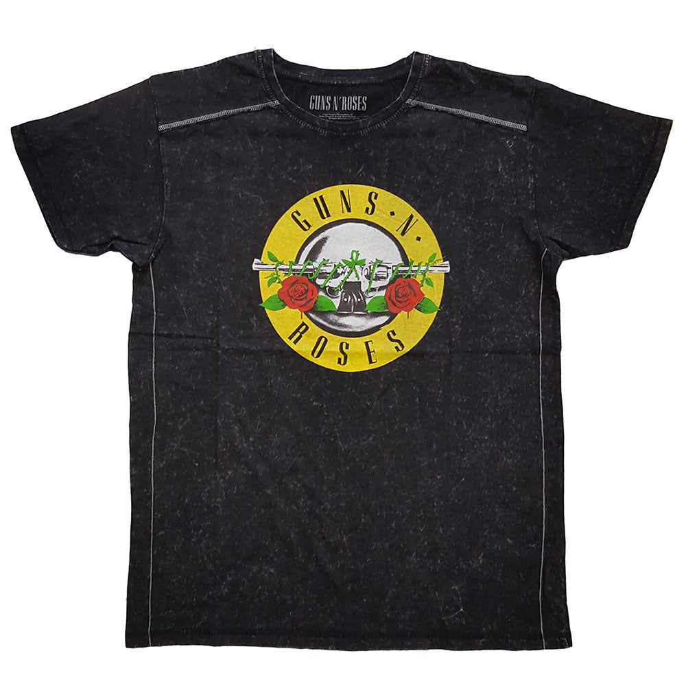 Guns N Roses Distressed Classic Logo (Snow Wash) Vintage T-shirt Front