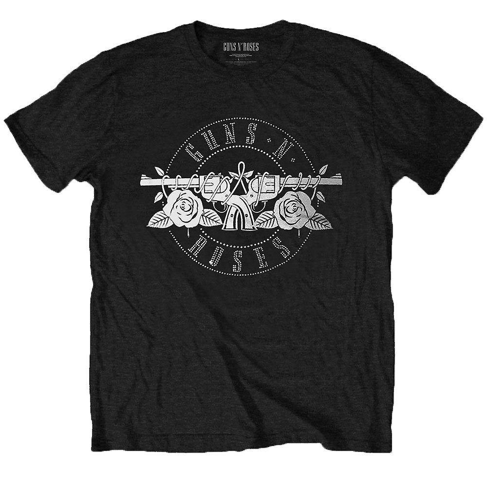 Guns N Roses Circle Logo (Diamante) Slim Fit T-shirt Front