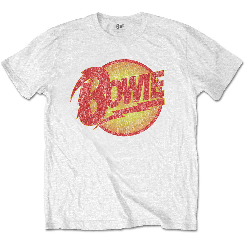 David Bowie Vintage Diamond Dogs Logo Slim Fit T-shirt Front