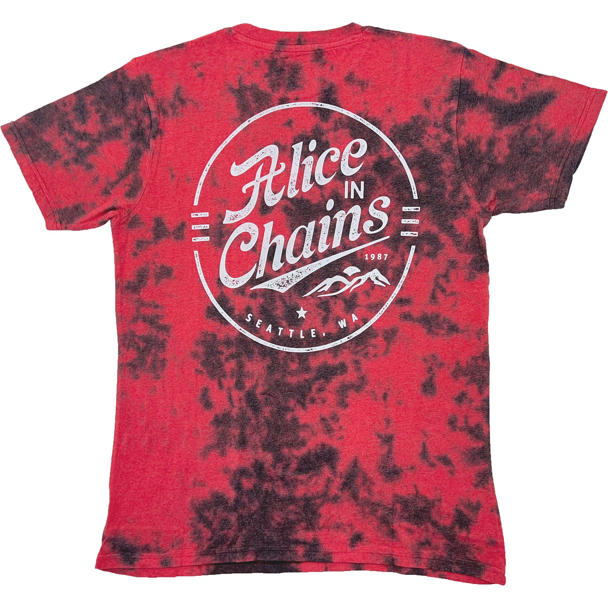 Alice In Chains Circle Emblem (Back Print & Dip-Dye) Tie Dye T-shirt Back