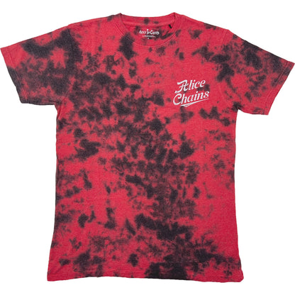 Alice In Chains Circle Emblem (Back Print & Dip-Dye) Tie Dye T-shirt Front